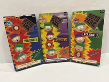 Lot 3 South Park Volume 1, 2, 3 VHS 1998 Cartman Kenny Kyle Stan Comedy Central