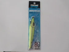 Nomad THE RIDGEBACK 80G - 3OZ FISHING LURE - CHARTREUSE WHITE GLOW - BRAND NEW