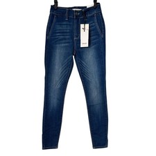 Cello Skinny Jeans Size 1 Mid Rise Dark Wash Deluxe Comfort Stretch Cotton Denim