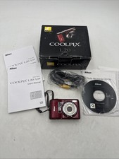 Nikon Coolpix L20 Digital Camera 10MP 3.6x Zoom Orig. Box Battery Corrosion