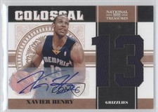 2010 Playoff National Treasures Colossal Materials 29/49 Xavier Henry Auto b9u