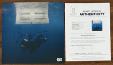 BILLIE EILISH HIT ME HARD SOFT BLUE VINYL LP & SIGNED CARD BECKETT BAS AUTOGRAPH