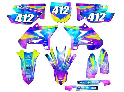 2008-2014 Passt Für UFO RESTYLE YZ 250 2-Takt Space Kadet Galaxy Senge Grafiken