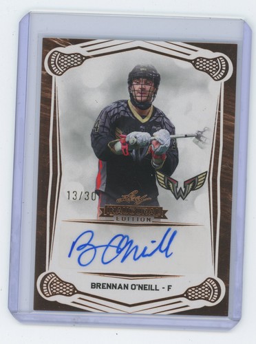 BRENNAN O'NEILL 2025 LEAF NLL INAUGURAL EDITION LACROSSE AUTO 13/30 Bronze