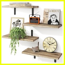 Wall Floating Shelves for Room Decor, 4 Sets Floating Shelves for Wall Storag...