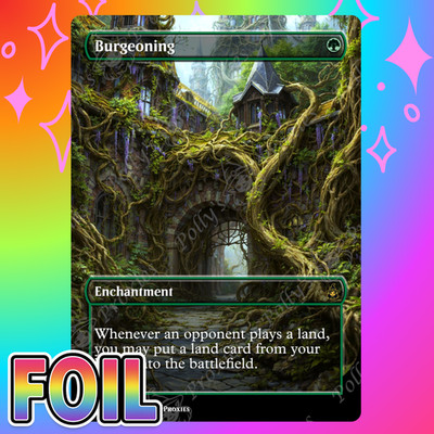 Burgeoning FOIL Proxy Card with Custom Fantasy Art Design