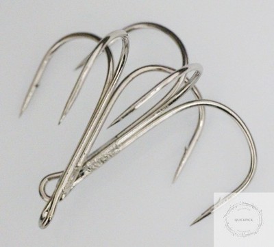 extra large treble fish hooks Laxygo Classic Treble Hooks Standard Strength Fishing Hook Large Super Sharp Triple Barbed Fish Hook Bronze Size 12/0