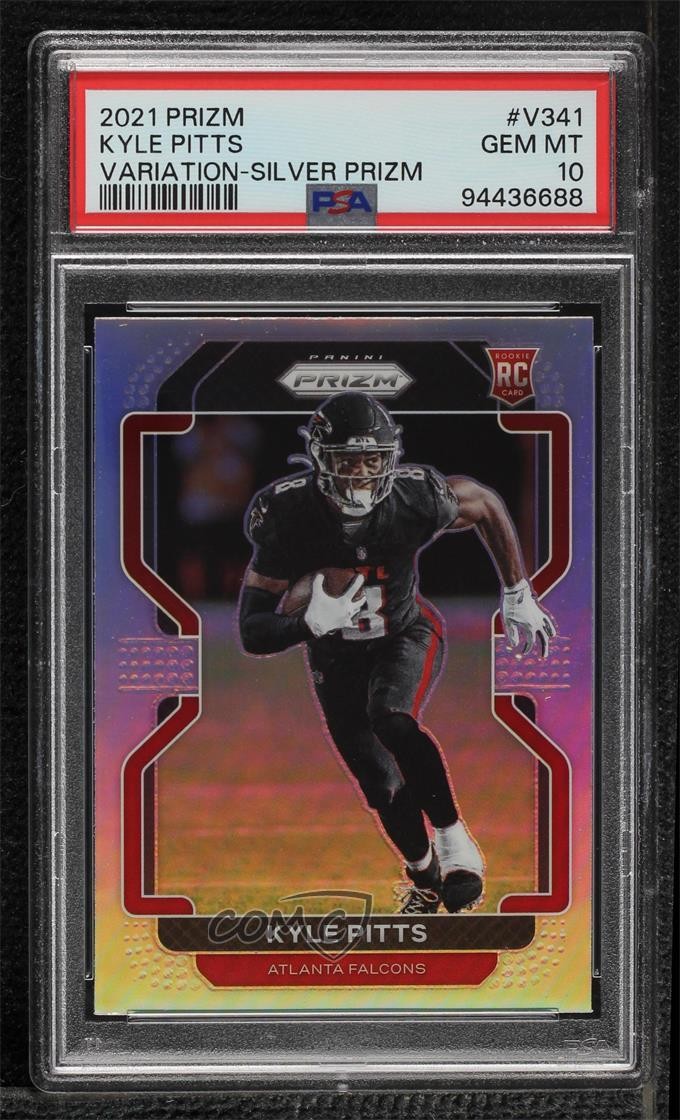 2021 Panini Prizm Variation Silver Kyle Pitts #V-341 PSA 10 GEM MT Rookie RC