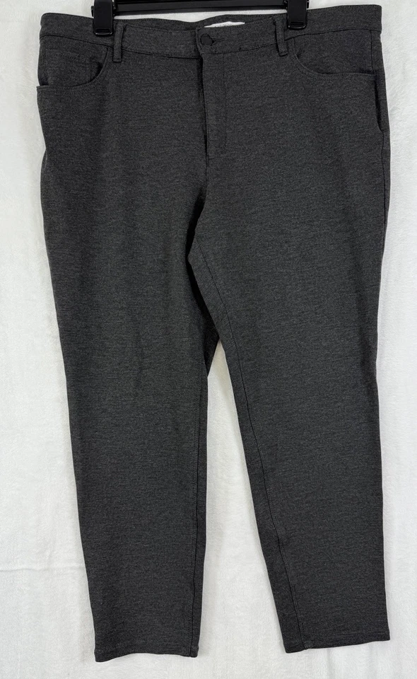 Liz Claiborne Pants 16W Short Womens Charcoal Gray 5 Pocket 16WS Knit Plus Size - Image 2 of 4