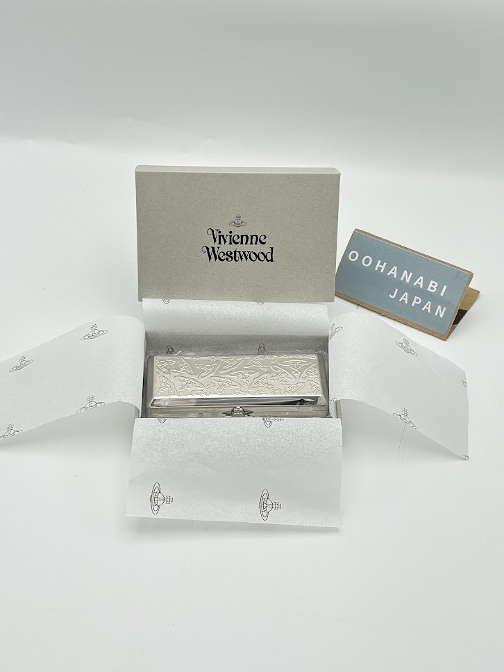 Vivienne Westwood Metal Cigarette Case Metal Slim ORB Silver New F