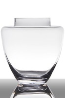 Inna-Glas Blumenvase Glas Lacey, Trichter - Rund, Klar, 19Cm, Ø 19Cm