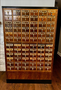 Card Catalog - 72 Drawers - Beautifully Restored