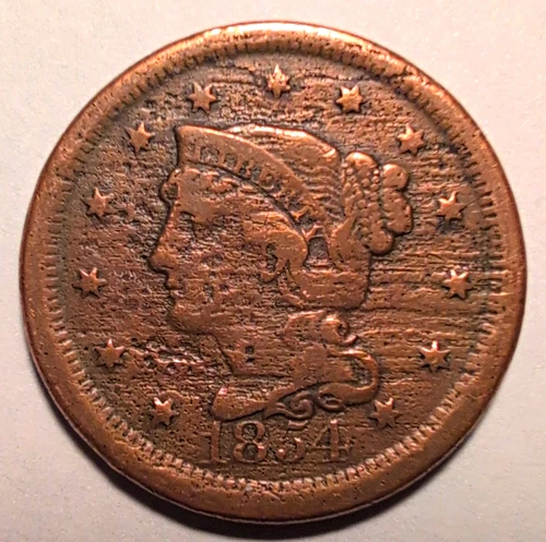 Braided Hair Large Cent coin from a recent eBay sale