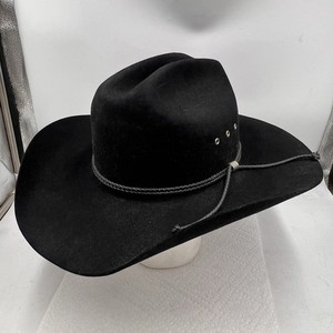Chapeau Cow-Boy Vintage Stetson Castor 4X Noir - Taille 7
