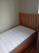 Solid Oak Single Bed Frame 100cm x 200cm Good Condition Collection From Dorset
