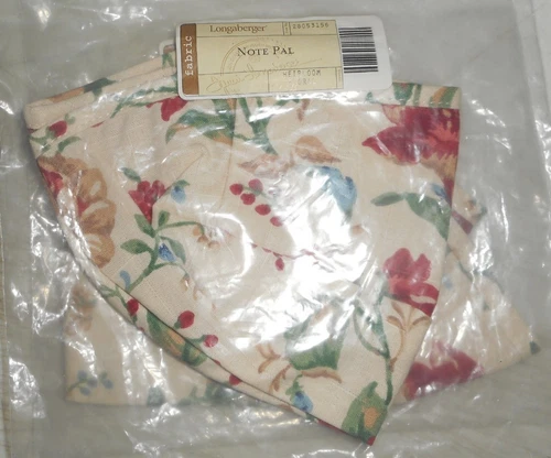 Longaberger Heirloom Floral Note Pal Basket Over the Edge Liner #28053156