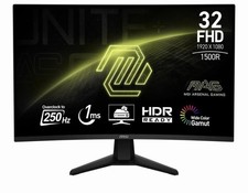 MSI MAG 32in Curved FHD 1920x1080 250Hz 1ms HDR Ready Gaming Monitor Black