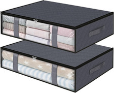 under Bed Storage Bags 2 Pack, 40L Large Clothes Comforter Storage Containers