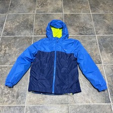 Eddie Bauer Jacket Kids M 10/12 Blue Fleece Lined Hooded