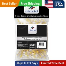 8 Hole 200 Disposable Cigarette Filters That Remove Tar, Tar Filters, Reduce Tar