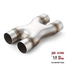 Exhaust 2.5" Inlet,  2.5" Outlet 12" Long Stainless 2.5inch 12"Long X Pipe