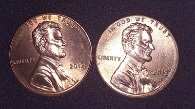 2012-P&D Lincoln Shield Cent (2) Penny Set BRILLIANT UNCIRCULATED