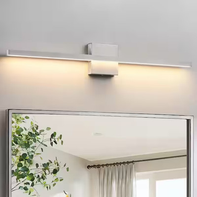 Kaisite 30 in. 2-Light Brushed Nickel Vanity Light Bar Rotatable Bathroom Light