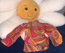 70er Jahre Sindy seltene rosa/rot/orange mod psychedelische Bluse #12S106