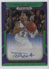 2019 Panini Prizm Draft Picks Purple & Green 14/149 Tremont Waters #51 Auto 0n8h
