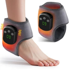 Electric Foot Ankle Massager Relieve Ankle Pain 5 Heat Levels, 3 Vibration Modes