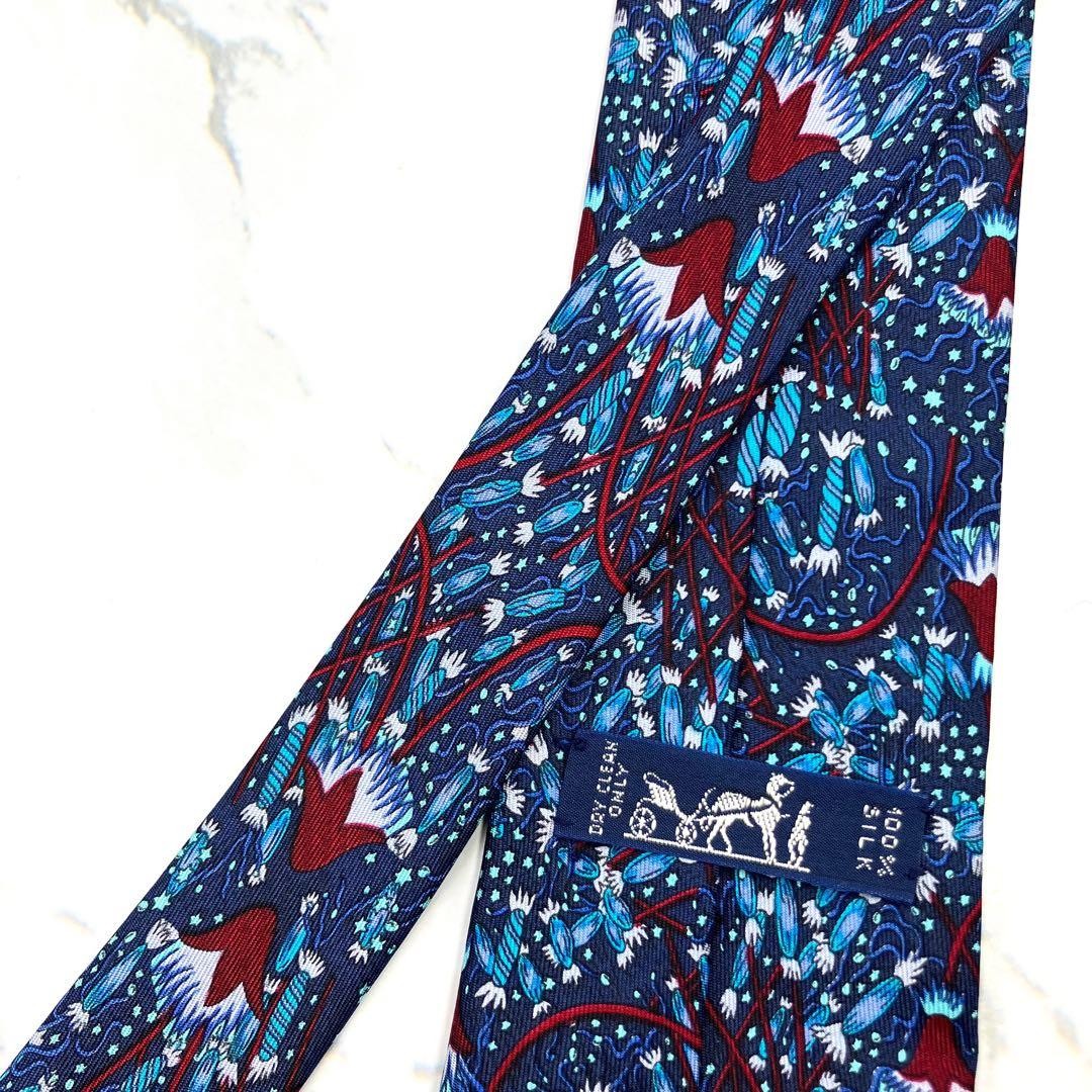 Hermes Constellation Pattern Necktie Fashionable … - image 2