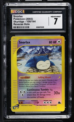 Snorlax graded CGC 7 for sale on eBay
