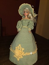 Vintage Barbie in beautiful rare crocheted South Belle dress with hat and shawl