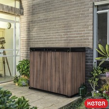 Horizontal Storage Shed 1,150L Rosewood Resin Garden Storage Keter