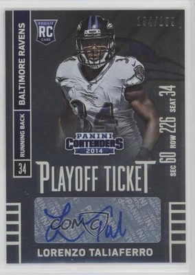2014 Panini Contenders Playoff Ticket /199 Lorenzo Taliaferro Rookie Auto RC 7i2