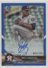 2018 Bowman Chrome Prospect HTA Blue Mojo Refractor Rogelio Armenteros Auto 00c9