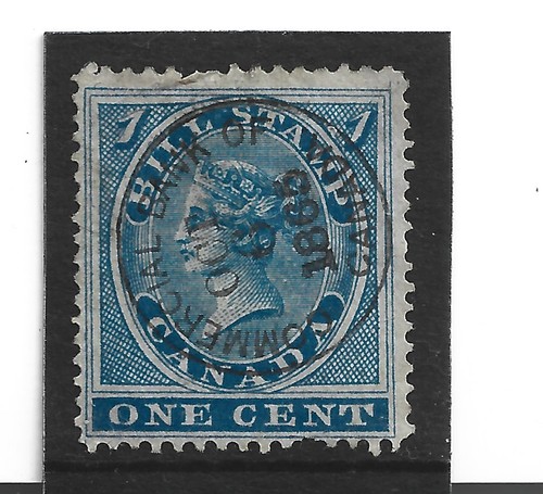 Canada 1864 revenue- 1c fu, cds