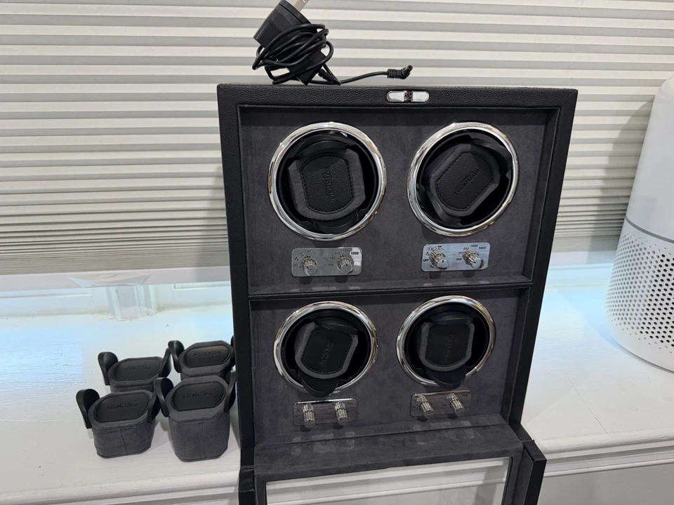 Enrolladora de 4 relojes Rothwell con cojines adicionales y adaptador de corriente - Excelente estado Foto 3 de 4