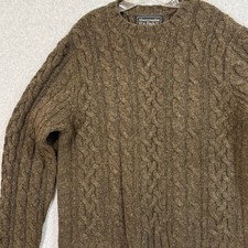 Vtg Y2K Abercrombie  Fitch 100 Wool Knit Sweater Size XL Fisherman Heavy
