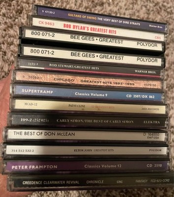 Lot of 12 Greatest Hits CDs Creedence Dire Straits Bob Dylan Elton John Bee-Gees
