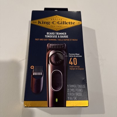 NEW King C Gillette Beard Trimmer for Men - Cordless - Brand New In Box