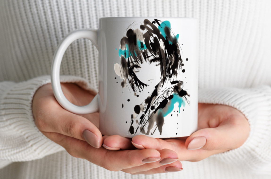 Taza de café manga anime chica taza de café taza personalizada Cup Mug Cyvorbs®