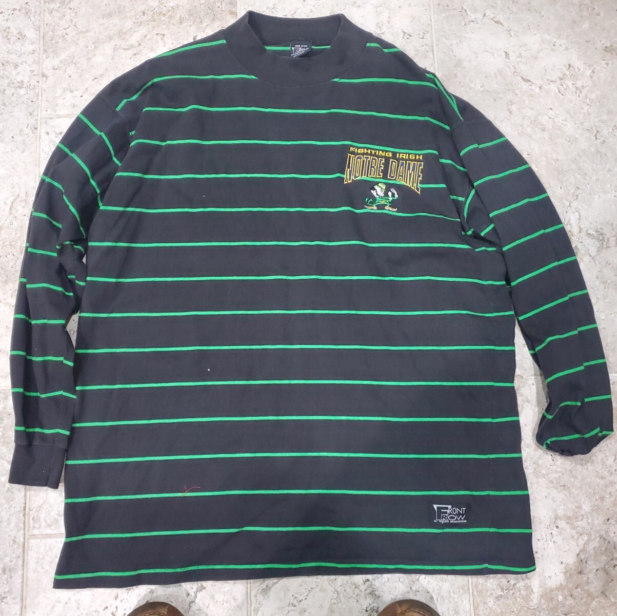 CAMICIA VINTAGE SALEM SPORTSWEAR PRIMA FILA NOTRE DAME MANICA LUNGA UOMO TAGLIA XL