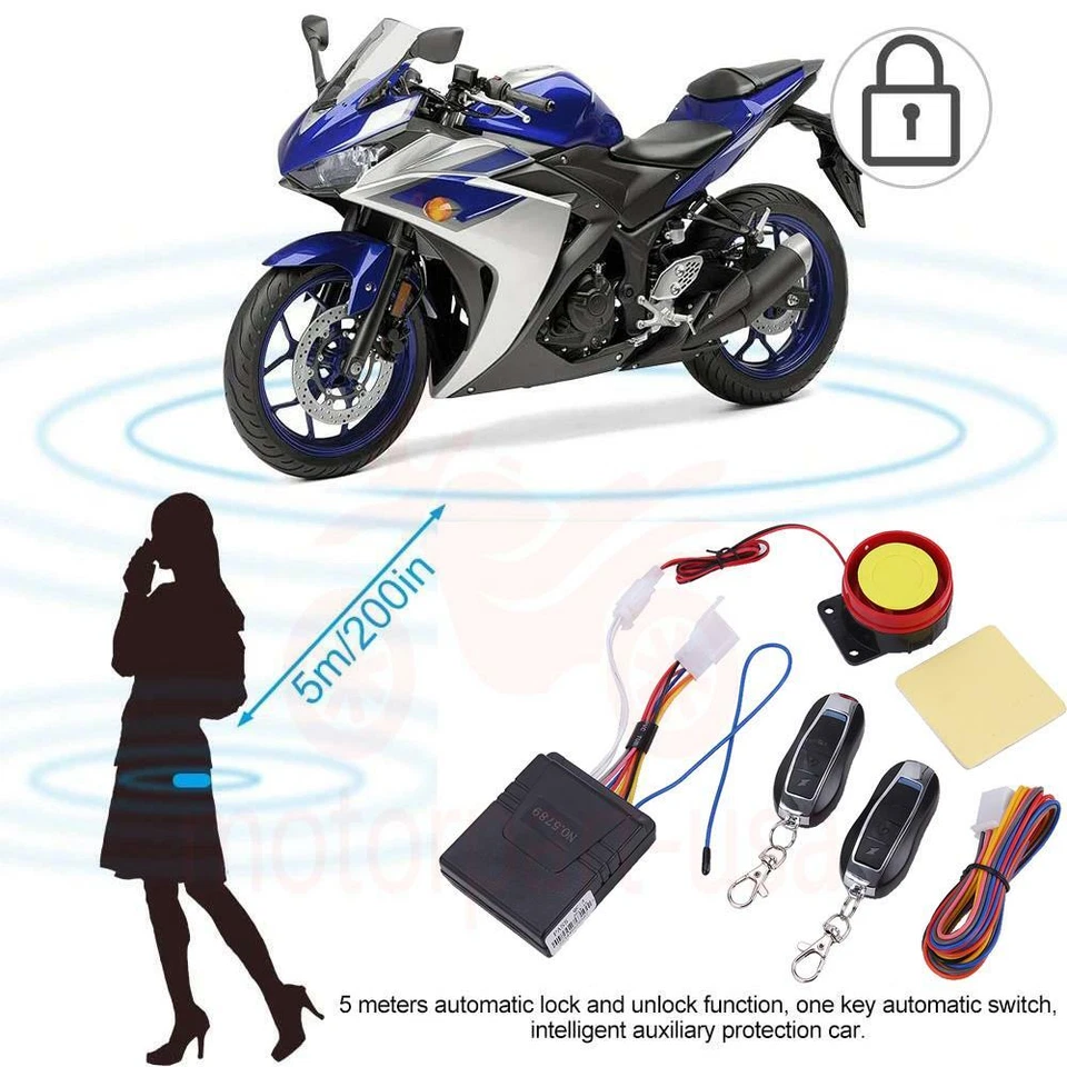 Универсальный мотоцикл скутер пульт дистанционного управления противоугонная сигнализация система безопасности 12V - Изображение 4 из 4