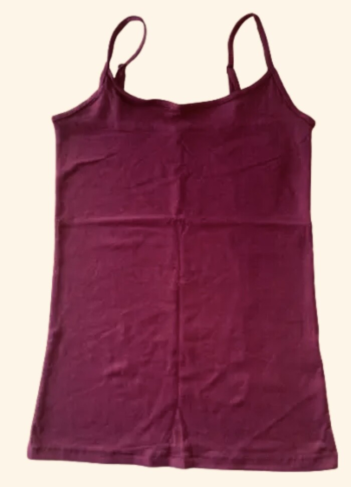 Primark Ladies Stretch Plain Cami Vest Adjustable Straps Top Size XS S