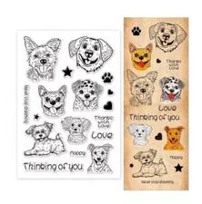 dog clear stamps card NEW Free Shipping