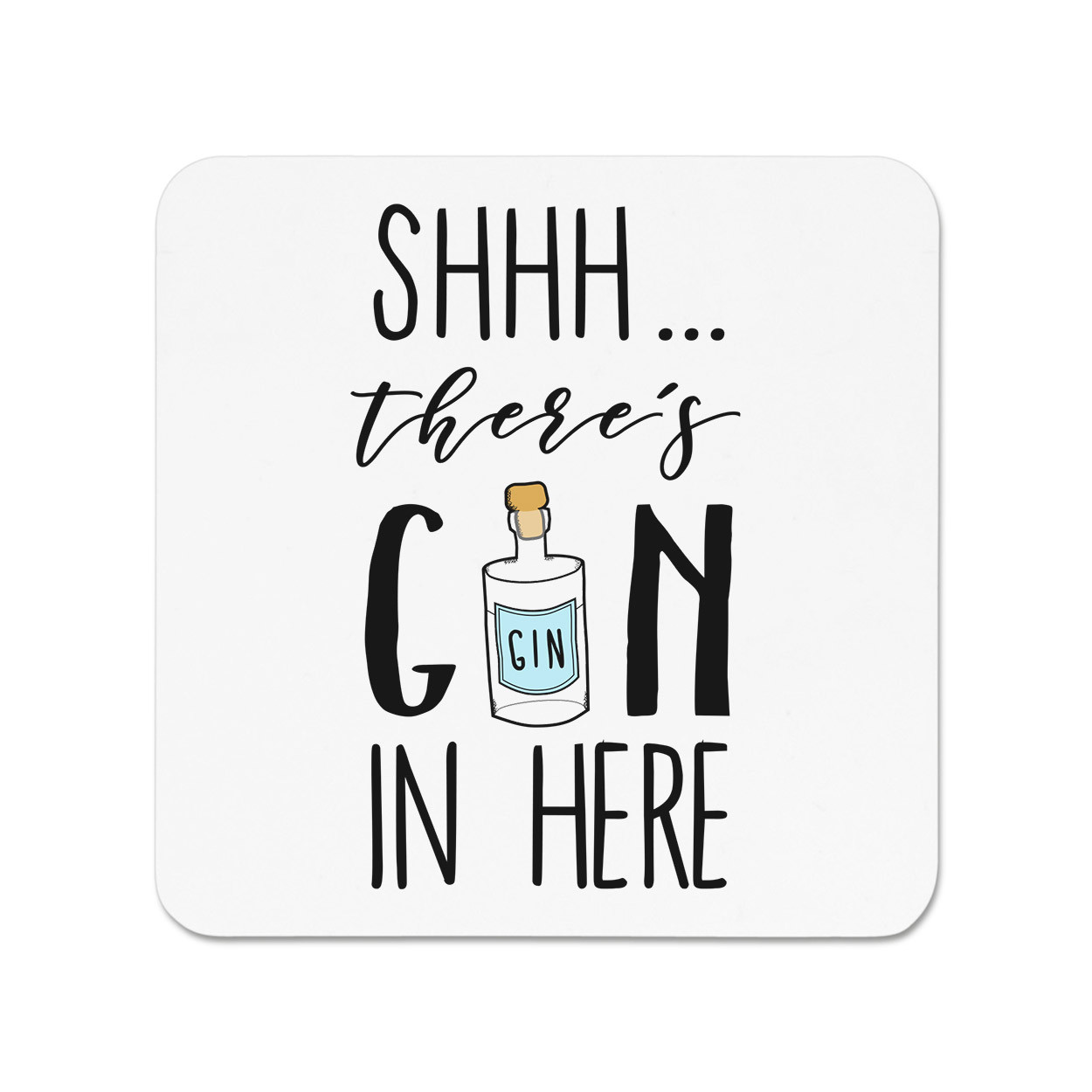 Shhh There's Gin In Here Fridge Magnet - Gin and Tonic Funny