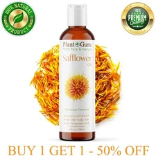 Safflower Oil 4 oz. Cold Pressed HIGH OLEIC 100% Pure Natural Carrier
