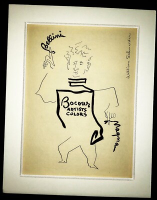 WILLIAM SCHNEIDER Original Mid-Century SIGNED Limited Edition Lithograph BELLINI