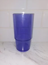 Tupperware Acrylic Tumbler One Single Blue 14oz Used Scratches See Pictures 